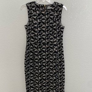 Calvin Klein sleeveless herringbone sheath dress